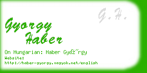 gyorgy haber business card